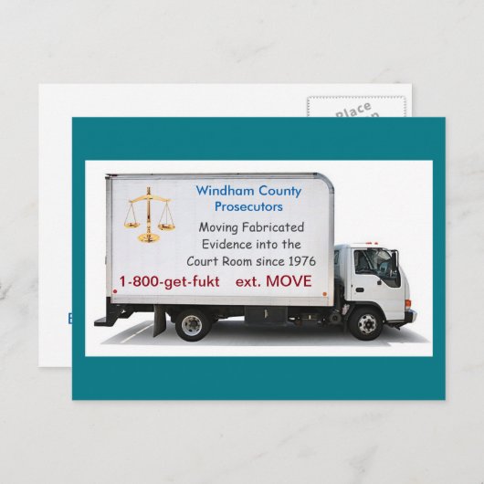 Windham郡の引越し業者: 郵便はがき 案内ポストカード (正面/裏面)