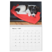 Windhoundの5匹の2016匹の絹の子犬のカレンダー カレンダー (2月 2027)