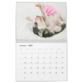 Windhoundの5匹の2016匹の絹の子犬のカレンダー カレンダー (1月 2027)
