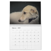 Windhoundの6匹の2016匹の絹の子犬のカレンダー カレンダー (2月 2027)