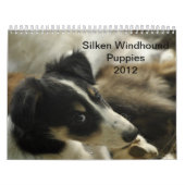 Windhoundsの2012匹の絹の子犬2 カレンダー (カバー)
