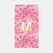 Winding Peony Woodcut Pink + Orange Personalized (正面)