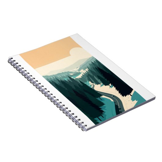 Winding Road Through Forest ノートブック (右側)