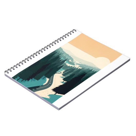 Winding Road Through Forest ノートブック (左側)