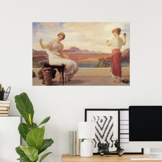 Winding the Skein - Lord Frederic Leighton ポスター (ホームオフィス)