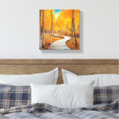 Winding Through the Golden Forest キャンバスプリント (インサイチュ (寝室))