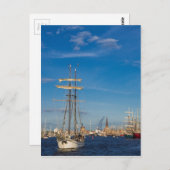 Windjammer on the Hansesail in Rostock (ドイツ) ポストカード (正面/裏面)