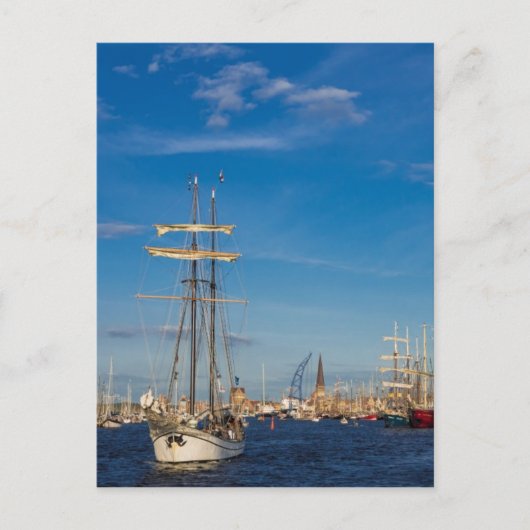Windjammer on the Hansesail in Rostock (ドイツ) ポストカード (正面)