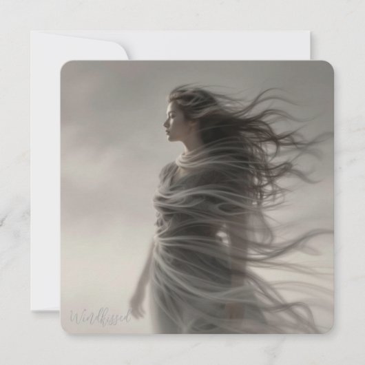 Windkissed - AI Fantasy Digital Art Print (正面)