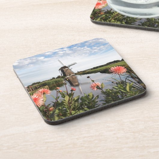 Windmill and flowers in Holland coaster コースター (左側)