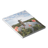 Windmill and flowers in Holland memo notepad ノートパッド (アングル)