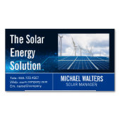 Windmill and Solar Panels | Energy マグネット名刺 (正面)
