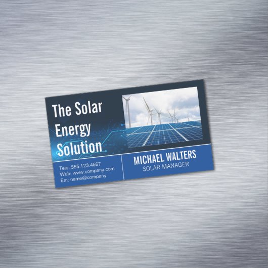 Windmill and Solar Panels | Energy マグネット名刺 (インサイチュ)