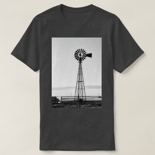 Windmill blackandwhite tシャツ (デザイン正面)