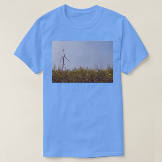 Windmill in a Canola Flower Field Tシャツ (デザイン正面)