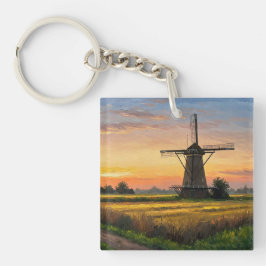 Windmill In The Countryside キーホルダー