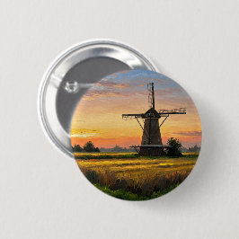 Windmill In The Countryside 缶バッジ