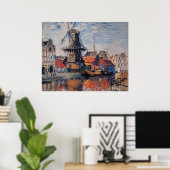 Windmill on the Onbekende Canal ポスター (ホームオフィス)