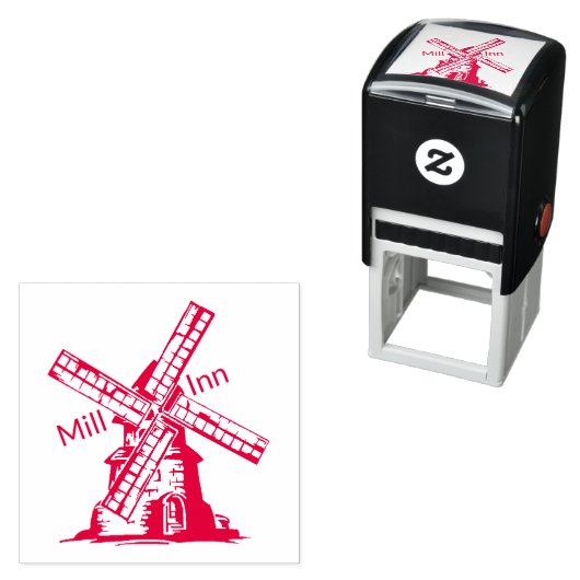 Windmill Personalize with your Logo and Text セルフインキングスタンプ (インサイチュ)
