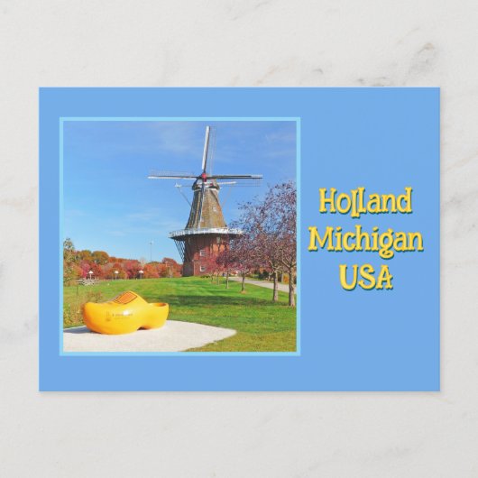 Windmill, Wooden Shoe, Holland, Michigan USA ポストカード (正面)
