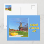Windmill, Wooden Shoe, Holland, Michigan USA ポストカード (正面/裏面)
