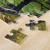 Windmills and Church by River Fantasy Painting ジグソーパズル (側面)