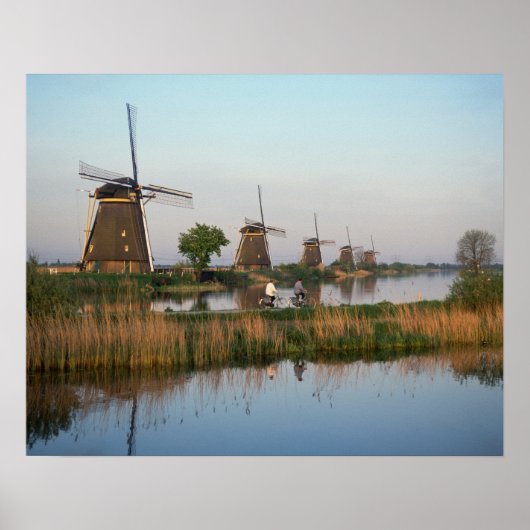 Windmills, Kinderdijk,オランダ ポスター (正面)