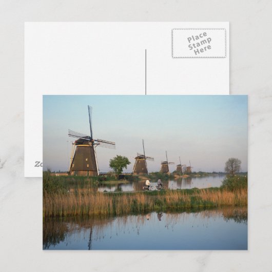 Windmills, Kinderdijk,オランダ ポストカード (正面/裏面)