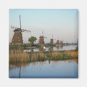 Windmills, Kinderdijk,オランダ マグネット (正面)