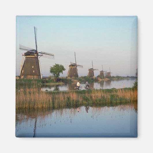 Windmills, Kinderdijk,オランダ マグネット (正面)
