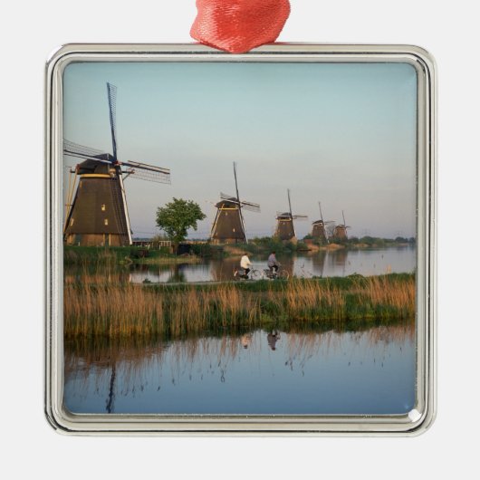 Windmills, Kinderdijk,オランダ メタルオーナメント (正面)