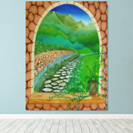 Window キャンバスプリント (インサイチュ (ウッドフロア))