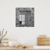 Window black and white photography ポスター (キッチン)