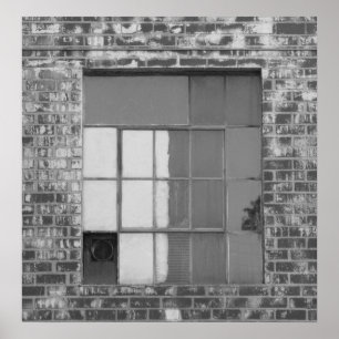 Window black and white photography ポスター