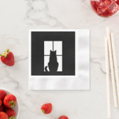 Window CatクリックからColorカスタマイズ Background 縁ありカクテルナプキン (インサイチュ)