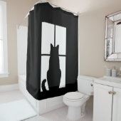 Window Catクリックで色の背景を選択 シャワーカーテン (インサイチュ)