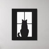 Window Cat クリック toカスタマイズ任意の色のデコアを取得 キャンバスプリント (正面)