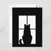 Window Cat クリック toカスタマイズ任意の色のデコアを取得 ポストカード (正面/裏面)