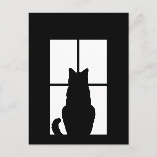 Window Cat クリック toカスタマイズ任意の色のデコアを取得 ポストカード (正面)