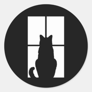 Window Cat クリック toカスタマイズ任意の色のデコアを取得 ラウンドシール