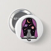 Window Cat 缶バッジ (正面&裏面)