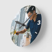 Window Cleaner Office Decor ラウンド壁時計 (傾斜)