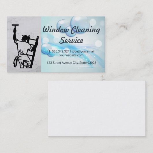 Window Cleaner | Soap Bubbles 名刺 (正面/裏面)