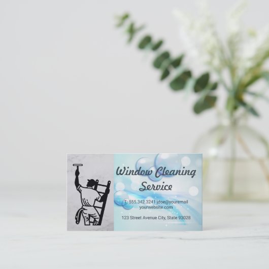 Window Cleaner | Soap Bubbles 名刺 (スタンド正面)