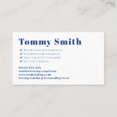 Window Cleaning Business Card Template | Professio 名刺 (裏面)