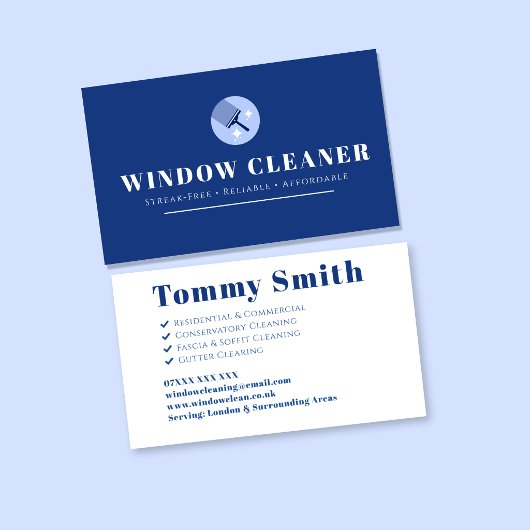 Window Cleaning Business Card Template | Professio 名刺