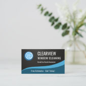 Window Cleaning Metallic 名刺 (スタンド正面)