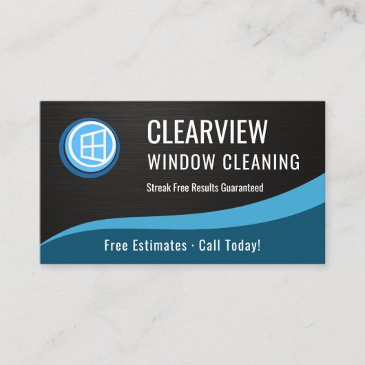 Window Cleaning Metallic 名刺 (正面)