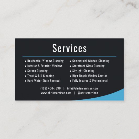 Window Cleaning Service  名刺 (裏面)