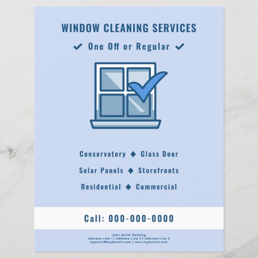 Window Cleaning Service Flyer チラシ (正面)